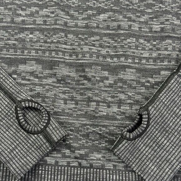 Lululemon Rest Less Pullover Size 6 Heathered Black Gray Jacquard Textured - Picture 7 of 9